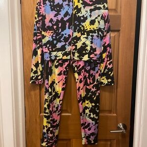 Colorful Abstract Print Tracksuit